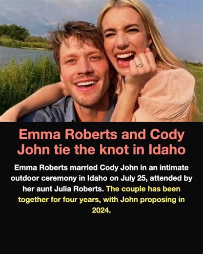 Emma Roberts and Cody John tie the knot in Idaho