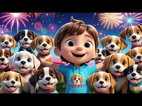 Puppy Bark Party – Woof Woof Woo! | Energetic Dog Song for Kids | Playful Party Rhyme for Toddlers