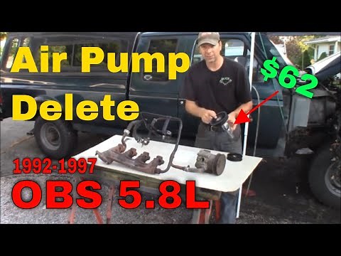 1992-1997 OBS Ford Truck 5.8L Air Pump Smog Pump Delete F-150, F-250, F-350