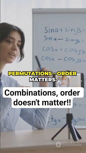 🔢 Combinations vs Permutations — Know the Difference in 60 Seconds!