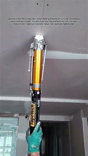 Apply drywall joint tape via automatic tapers for 50% faster ceiling seams