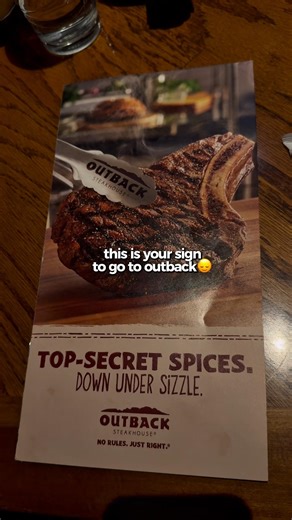 love me some outback 🙂‍↕️ #subscribe #outbacksteakhouse #steakhouse #shortsfeed #viralshorts