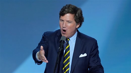 American conservative political commentator Tucker Carlson speaks on day four of the Republican National Convention in the wake of the failed Trump assassination. | Sky News Australia
