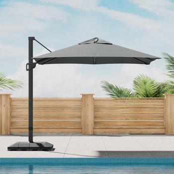 Sirio 4 m x 3 m (13ft. x 10ft.) Patio Cantilever Umbrella with Base