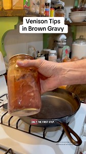 Canning it is only the first step — eventually, you’ve got to use it. Tonight we’re taking home-canned venison and turning it into a simple, filling meal: venison tips in brown gravy. The meat was pressure canned and fully cooked months ago, so supper comes together fast with just a skillet and a few pantry staples. This is what food preservation is really about — putting food by so weeknight meals are easier, cheaper, and already halfway done. Real food. Real skills. Real homesteading. #venison