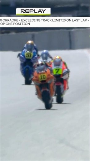 Unai Orradre lost his 1st #Moto2 ECh win of the season after a last-lap penalty 👀 #RoadToMotoGP🏁
