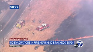 Crews contain 3-alarm Martinez brush fire that started near homeless encampment, officials say