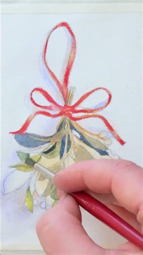 Watercolor Christmas Card #loose #sketch #dailyart