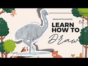 HOW TO DRAW AN EMU - KIDS VERSION | STEP BY STEP BASICS EASY DRAWING | PENCIL SKETCH