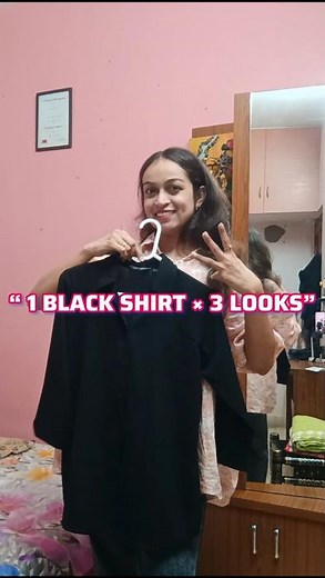 3 Ways to Style a Basic Black Shirt | Outfit Ideas 2025 👕✨ #everydaystyle #howtostyle #fashioninspo