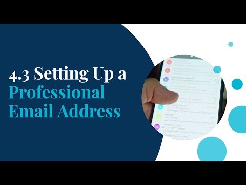 4.3 Setting up a professional email address