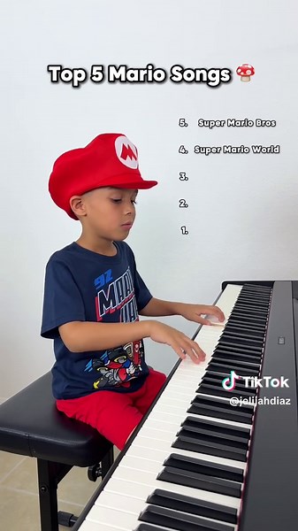 🌟 Jelijah Diaz (7) is a huge Mario fan 🍄 and he's got the piano skills to prove it! 🎹 Watch him play his top 5 favorite Mario songs by EAR 👂🏼 (no sheet music) and be amazed! 😮 The kid's got talent, passion, and a love for music that's contagious! 💙🎵 Let us know in the comments... what are your favorite Mario songs? 🎶🎮👇🏼 #piano #supermario #pianocover #nintendomusic #gamingmusic #supermariobros #videogamemusic #gamemusic #youngpianist #youngmusician #talentedkids #prodigy #youngtalent