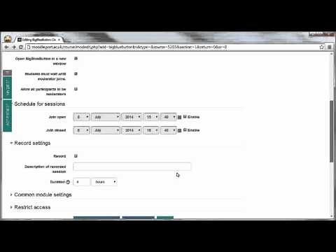 Setting up BigBlueButton in Moodle