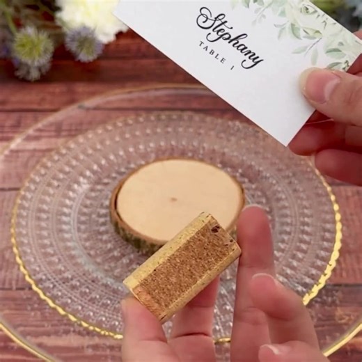 Personalized Cork Place Card Holder: Rustic Wedding Decor - Etsy Australia