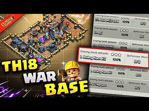 Defend EVERY Single TH18 Army 😱 Best TH18 CWL/War Base Link