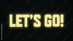 LET'S GO! on Jumbotron LED screen Stock Video