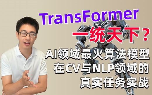TransFormer一统天下？迪哥精讲AI领域最火的算法模型-transformer在CV与NLP领域的实际任务实战，10小时带你吃透transformer！