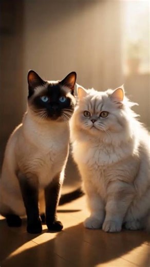 Two Cute Cat Friends Playing Together 😻 | Best Cat Friendship Moments#catshorts