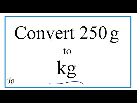 How to Convert 250 Grams to Kilograms (250g to kg)