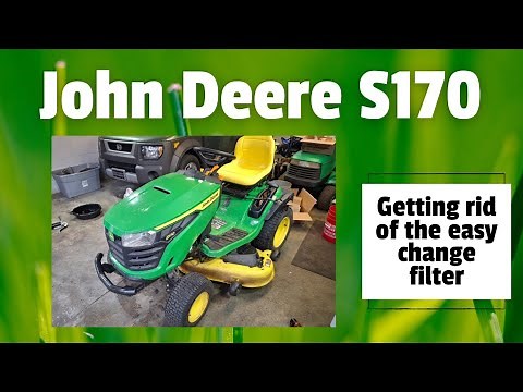 John Deere S170 rider: Convert easy change to traditional filter on a Briggs V-twin