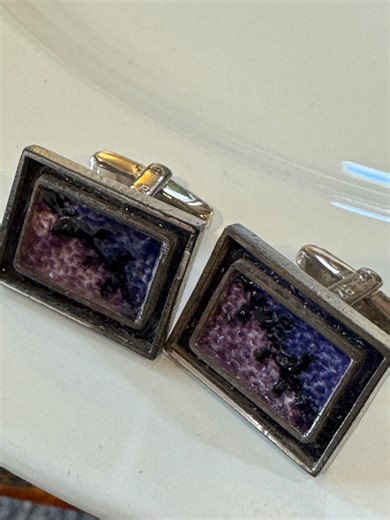 Vintage Enamel and Sterling Silver 925 Midcentury CUFFLINKS - Etsy