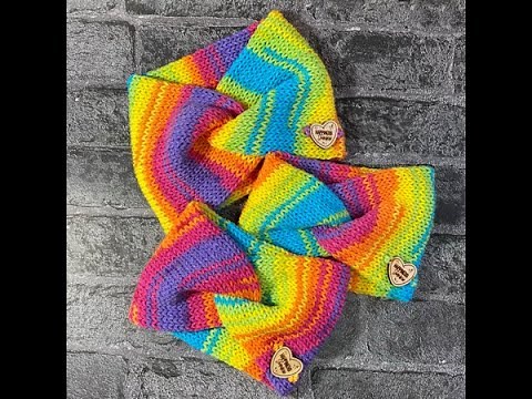 Rainbow Head-wrap tutorial using a Sentro 48/40 Knitting Machine
