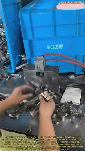 Hands in Motion: How a Factory Worker Assembles American-Style Hose Clamps at Speed