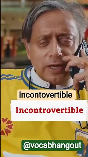 ✨ Today’s Word Incontrovertible Meaning Something that is absolutely true and cannot be denied,