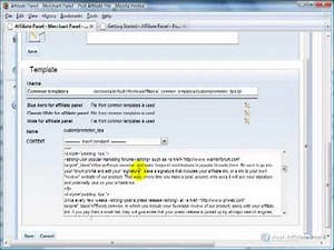 Post Affiliate Pro - Customizing the Affiliate Control Panel