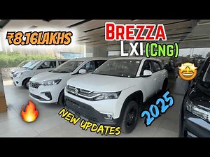 🔥 Brezza LXi CNG 2025 Base Variant – Full Walkaround | New Features & Updates Revealed!