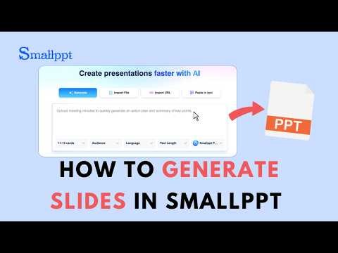 How to Generate Slides in Smallppt