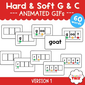 Hard & Soft G and C Sound Box Animated GIFs | Science of Reading Aligned