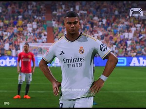 613K views · 29K reactions | Kylian Mbappé Free Kick Goals with Real Madrid | EA FC 24 | PS 5 #kylianmbappe #mbappe #realmadrid #madrid #cr7 #ps5 #playstation #gameplay #komikingameplay | IF Gaming | Facebook