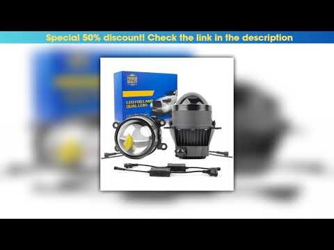 Top three color bi led projector H11 LED headlight 3Inch fog lights lens 12V white yellow high /low