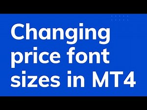 Changing font sizes in MT4's terminal forex