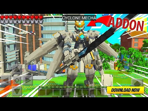 CYCLONE MECHA ADDON/MOD IN MINECRAFT PE/BE 1.19-1.19.50 FOR ANDROID/PC/IOS FREE DOWNLOAD!!