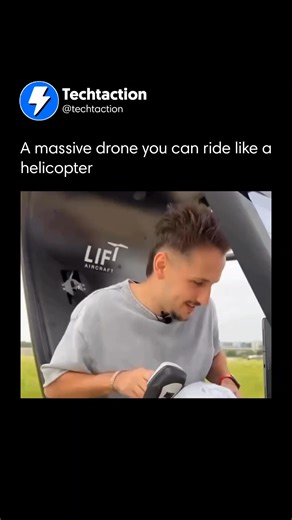 Interesting Tech Videos!🎬 on Instagram: "Imagine a drone you don’t just fly — you ride. What appears to be an oversized quadcopter is actually a manned aerial vehicle built to lift humans the same way drones lift cameras. There’s no pilot license required, no cluttered cockpit — just simple joystick controls, electric propulsion, and smooth vertical takeoff that feels straight out of a sci-fi game. This next-generation flying machine isn’t a distant dream — it’s here, redefining what personal f