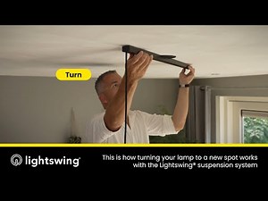 This is how turning your lamp to a new spot works with the Lightswing® suspension system