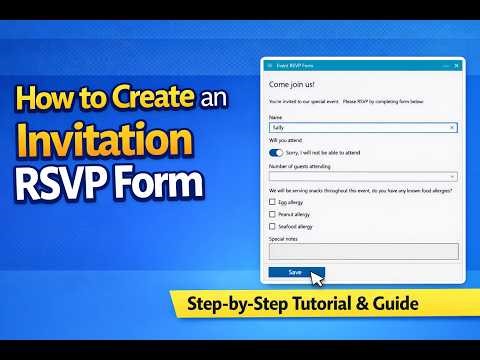 How to Create an RSVP Form with a Drag-and-Drop Form Maker