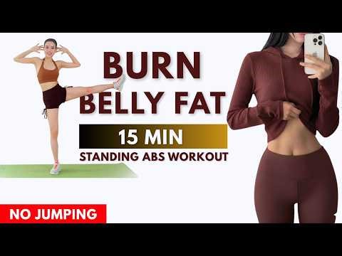 Burn Belly Fat Fast in 7 Days🔥15 MIN Standing Abs Workout - No Squat, No Lunge, No Jumping| Emma Fit