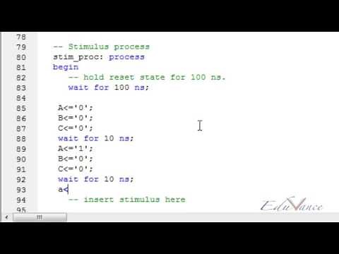 VHDL Lecture 19 Lab 6 - Full Adder using Half Adder Simulation