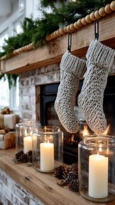 1.2K views · 12 reactions | Stunning Christmas fireplace decor ideas spark coziness with garlands, stockings, and twinkling lights. Make your holiday gatherings magical with these practical, eye-catching 2025 inspirations. | Sustainability Success | Facebook