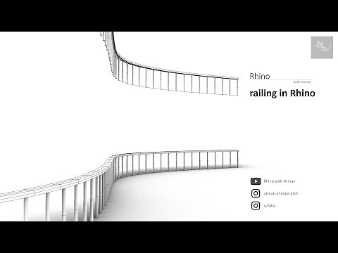 railing in rhino & grasshopper | handrail in rhino