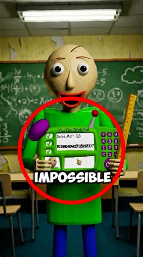 Did you know what happens if you solve the Impossible 3rd Questions in Baldi's Basic? #shorts