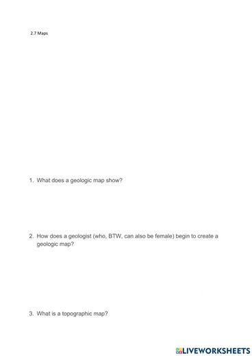 2.7 Maps interactive worksheet