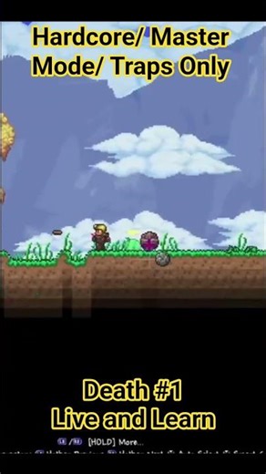 The first death in my Hardcore Master Mode Traps Only challenge!