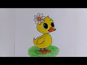 How to draw Easy and Adorable Duckling/Duck Step by Step | Simple Animal Drawing for Beginners