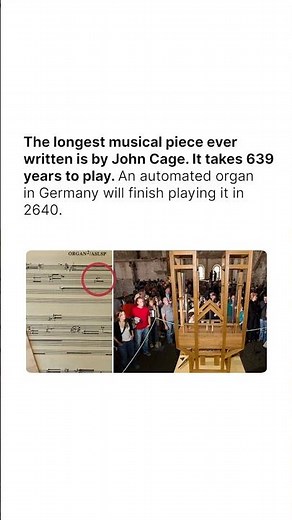 The longest musical piece