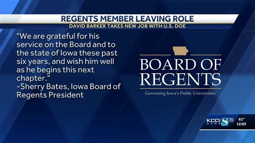 Iowa Board of Regents member takes position with US Department of Education