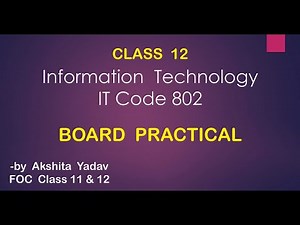 NO More FEAR of Board Practical | MySQL Practical | Class 12 Information Technology IT Code 802